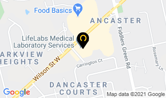 Lifelabs in Hamilton map
