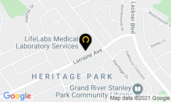 Lifelabs in Kitchener map