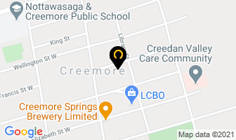 Life's A Slice Pizzeria 2009 in Creemore map