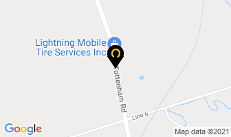 Lightning Tire Service in Beeton map