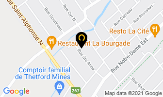 L`intervalle in Thetford Mines map