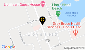 Lions Head Co Eastlnk in Bruce County map