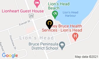 Lion's Head Inn in Lion's Head map