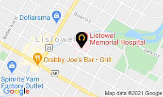 Listowel Memorial Hospital in Listowel map