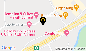 Living Sky Casino in Swift Current map