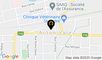 Location Yergeau Inc in Acton Vale map