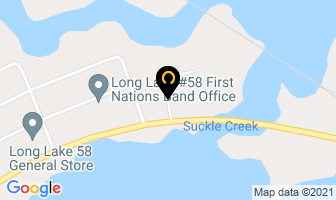 Long Lake 58 Fn High School in Thunder Bay District map