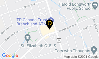 Longworth Dental in Bowmanville map