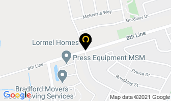 Lormel Homes in Bradford West Gwillimbury map