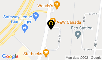 Lube City in Leduc map