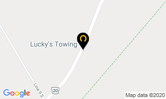 Lucky's Towing Inc in Hawkestone map