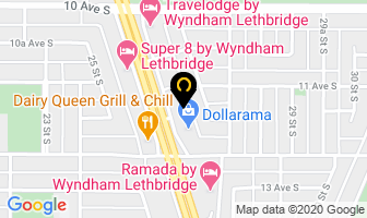 Luigis Steakhouse in Lethbridge map