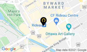 Lululemon Athletica Rideau Centre in Ottawa map