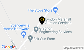 Lyndon Marshall Auction Services in Spencerville map