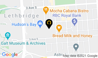 M D Management in Lethbridge map