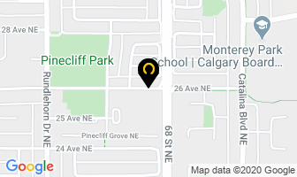 Macleod Trail Husky in Calgary map