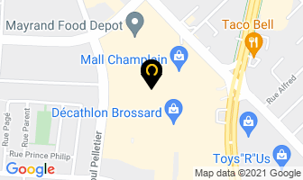 Mail Champlain in Brossard map