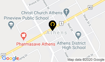 Main St Pizza in Athens map