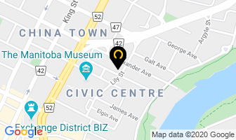 Manitoba High Schools Athletic Association in Winnipeg map