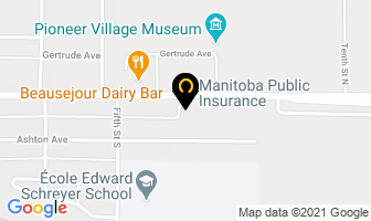 Manitoba Public Insurance in Beausejour map