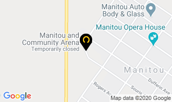 Manitou And Community Arena in Manitou map