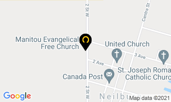 Manitou Evangelical Free Church in Binbrook map