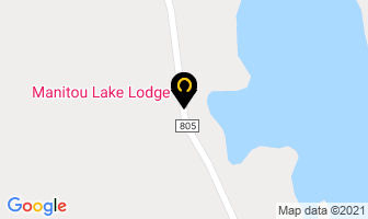 Manitou Lake Lodge in Temagami map