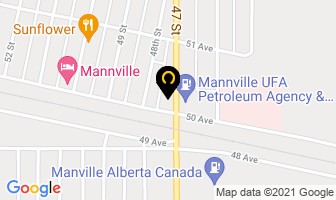 Mannville Bottle Depot in Mannville map