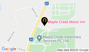 Maple Creek Motor Inn in Maple Creek map