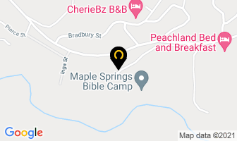 Maple Springs Bible Camp in Peachland map