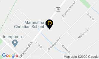 Maranatha Christian School in Fergus map