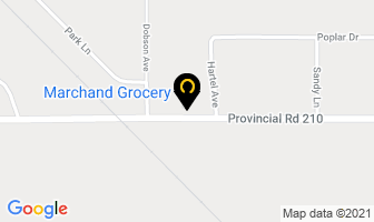 Marchand Grocery in Division No. 22 map