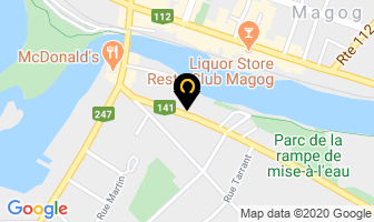 Marina Audet in Magog map