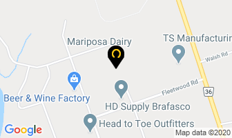 Mariposa Dairy in Lindsay map
