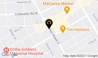 Mariposa Dance Company in Orillia map