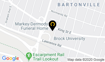 Markey-Dermody Funeral Home in Hamilton map