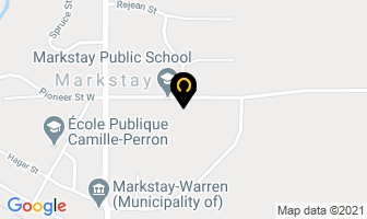 Markstay Warren Public Library in Sudbury District map