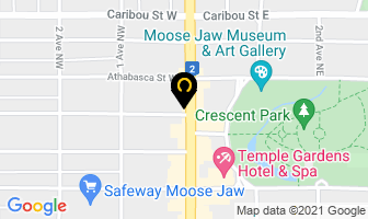 Marlin Travel in Moose Jaw map