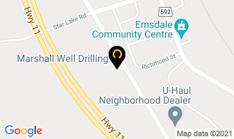 Marshall Well Drilling in Drummondville map
