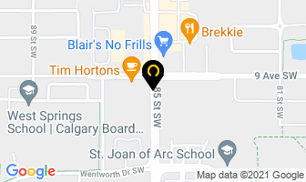 Martinizing West Springs in Calgary map