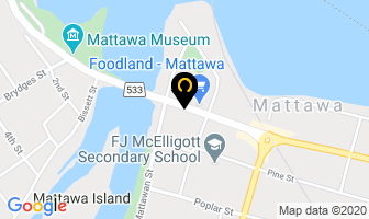 Mattawa North Bay Algonquins in Mattawa map