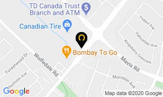 Mavis Car Wash in Mississauga map