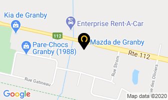 Mazda De Granby in Charlemagne map