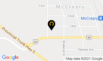 Mccreary Centennial Arena in Mccreary map