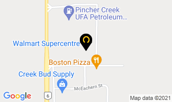 Mcdonald's in Pincher Creek map