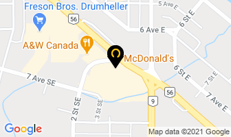 Mcdonald's in Drumheller map