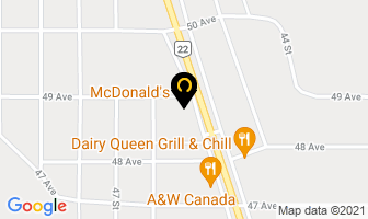 Mcdonald's in Rocky Mountain House map