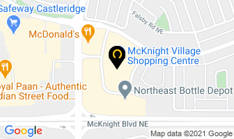 Mcknight Dental Clinic in Calgary map