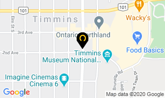 Mclennan Haley E. Dr in Timmins map