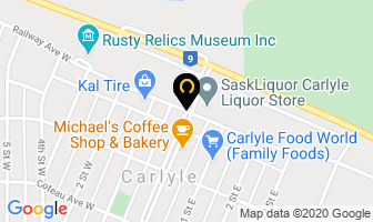 Mcleod's Service Station in Carlyle map